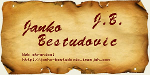 Janko Bestudović vizit kartica